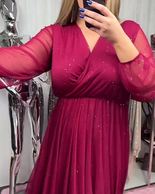 Chic V-Neck Temperament Dress