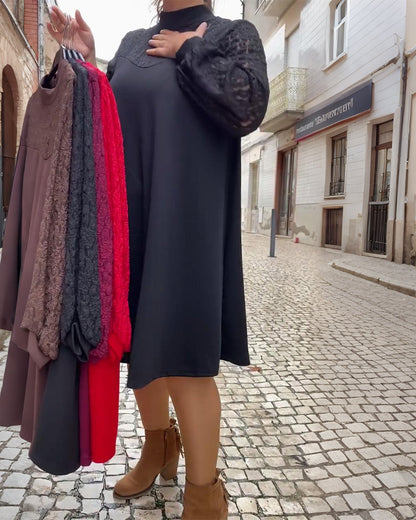 Chic Lace Overlay Dress