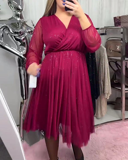 Chic V-Neck Temperament Dress